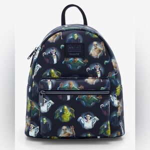 Loungefly Universal Monsters Characters Allover Print Mini Backpack